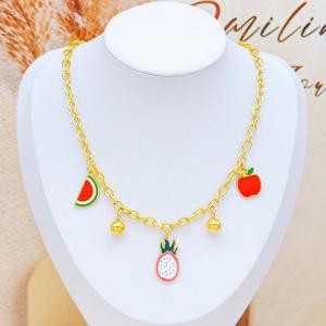 SS Gold-Plating Necklace - KN293079-SXSJ