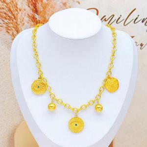 SS Gold-Plating Necklace - KN293080-SXSJ