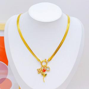 SS Gold-Plating Necklace - KN293081-SXSJ