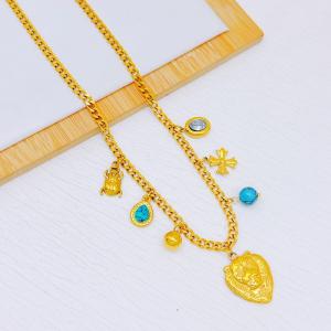 SS Gold-Plating Necklace - KN293091-SXSJ