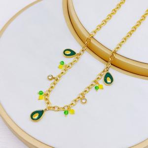 SS Gold-Plating Necklace - KN293099-SXSJ