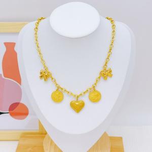 SS Gold-Plating Necklace - KN293106-SXSJ