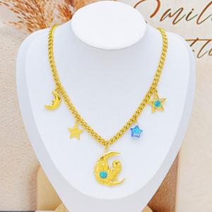 SS Gold-Plating Necklace - KN293107-SXSJ