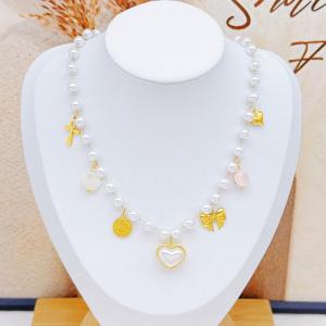 SS Gold-Plating Necklace - KN293111-SXSJ