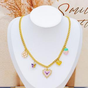 SS Gold-Plating Necklace - KN293112-SXSJ