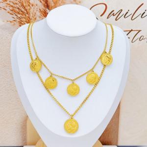 SS Gold-Plating Necklace - KN293114-SXSJ