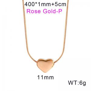 SS Rose Gold-Plating Necklace - KN293153-YWYM