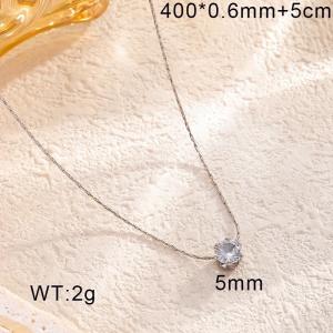 Stainless Steel Stone Necklace - KN293155-YWYM