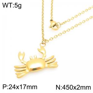 Fashionable ocean style stainless steel crab necklace - KN293232-Z