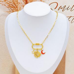 SS Gold-Plating Necklace - KN293248-SXSJ