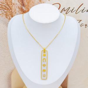 SS Gold-Plating Necklace - KN293256-SXSJ