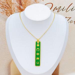 SS Gold-Plating Necklace - KN293258-SXSJ