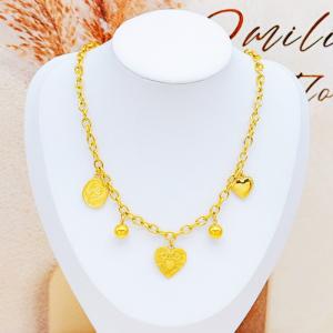 SS Gold-Plating Necklace - KN293400-SXSJ