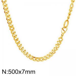Stainless steel splicing necklace - KN293719-Z