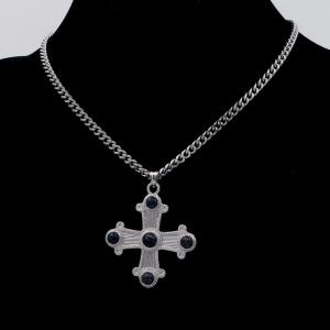 Stainless Steel Stone Necklace - KN293843-SP