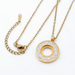 Stainless Steel Stone Necklace - KN293848-SP