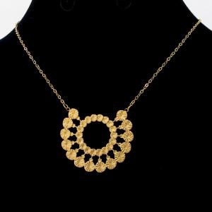 SS Gold-Plating Necklace - KN293853-SP