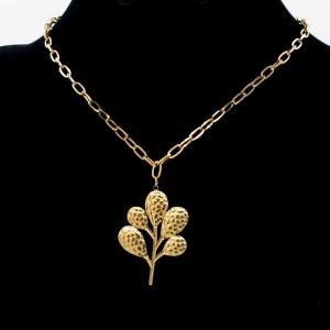 SS Gold-Plating Necklace - KN293854-SP
