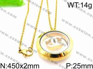 SS Gold-Plating Necklace - KN29386-Z