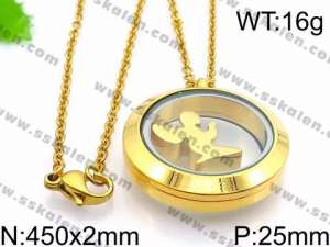 SS Gold-Plating Necklace - KN29387-Z
