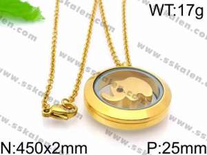 SS Gold-Plating Necklace - KN29389-Z
