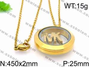 SS Gold-Plating Necklace - KN29390-Z