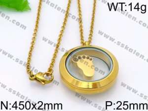 SS Gold-Plating Necklace - KN29393-Z