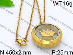 SS Gold-Plating Necklace - KN29401-Z