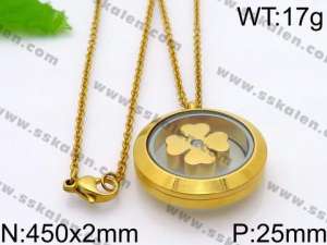 SS Gold-Plating Necklace - KN29422-Z