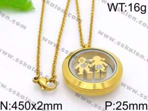 SS Gold-Plating Necklace - KN29423-Z