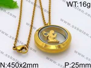 SS Gold-Plating Necklace - KN29429-Z