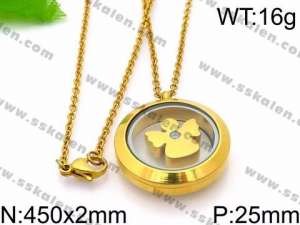 SS Gold-Plating Necklace - KN29432-Z