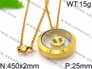 SS Gold-Plating Necklace - KN29434-Z
