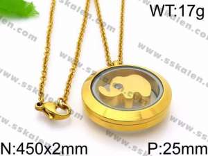 SS Gold-Plating Necklace - KN29435-Z