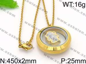 SS Gold-Plating Necklace - KN29449-Z