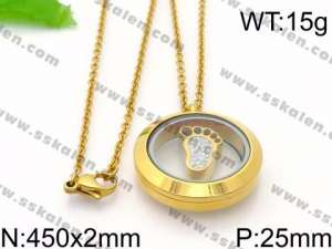 SS Gold-Plating Necklace - KN29451-Z