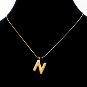 Letter Necklace - KN295111-AQ