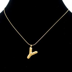 Letter Necklace - KN295122-AQ