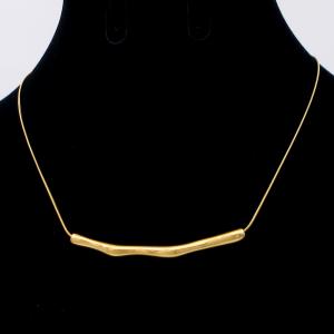 SS Gold-Plating Necklace - KN295126-AQ