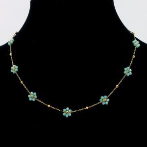 SS Gold-Plating Necklace - KN295151-KJ