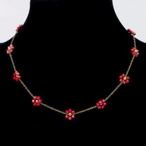 SS Gold-Plating Necklace - KN295153-KJ