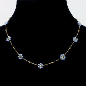 SS Gold-Plating Necklace - KN295154-KJ
