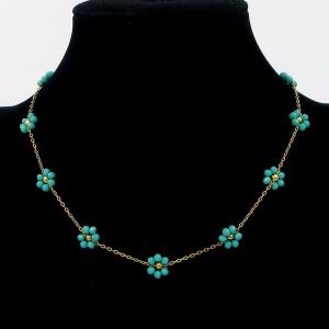 SS Gold-Plating Necklace - KN295155-KJ