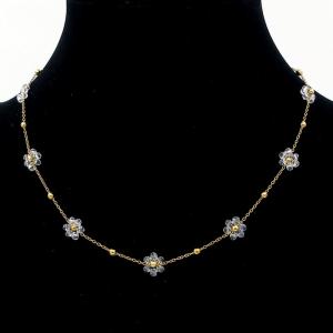 SS Gold-Plating Necklace - KN295158-KJ