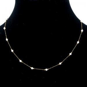 SS Gold-Plating Necklace - KN295173-KJ