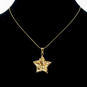 SS Gold-Plating Necklace - KN295202-MI
