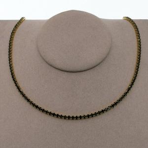 Stainless Steel Stone Necklace - KN295557-HR