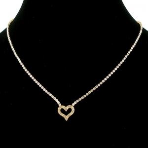 Stainless Steel Stone Necklace - KN295561-HR