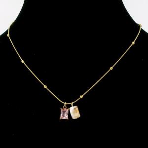 SS Gold-Plating Necklace - KN295621-SP