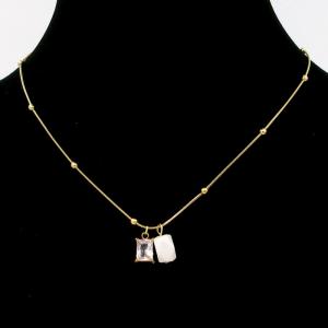 SS Gold-Plating Necklace - KN295623-SP